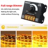 LED Light Strip Dimmer,DC 12V-24V 30A PWM Dimming Controller,Dimmer Knob