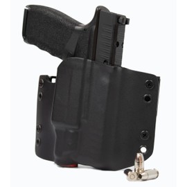 R&R Holsters: Outside The Waistband (OWB) Holster for Glock Handguns with Streamlight TLR7-Sub - Black (Glock 43X MOS, Right)