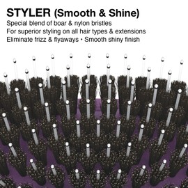 Olivia Garden Recycled Plastic Styler (Smooth & Shine) - Black