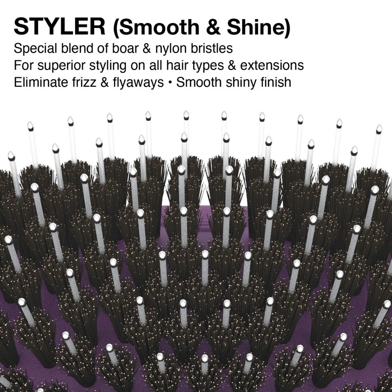 Olivia Garden Recycled Plastic Styler (Smooth & Shine) - Black