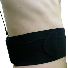 URSA Double Pouch Waist Strap - Ultra Slim, Breathable & Stretchy Microphone Transmitter Straps. Compatible with Most Transmitter/Receivers (Black, Large Waist)