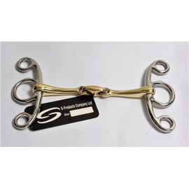 S-Products ELEVATOR GERMAN SILVER LOZENGE MOUTHPIECE SNAFFLE JUMPING HORSE SHOW BIT (5.75")