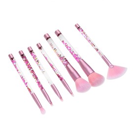Ipetboom Professional Makeup Brush Set with Rhinestone Handles 7pc Cosmetics Brush Kit Natural Look for Women Ladies Present