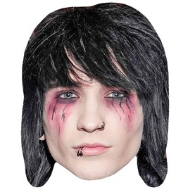 Johnnie Guilbert (Make Up) Celebrity Mask, Flat Card Face, Fancy Dress Mask