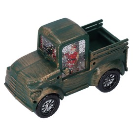 Christmas Retro Car LED Night Light with Santa Claus Small LED Wind Lantern DecorationsVintage Green