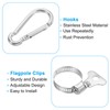 PATIKIL Adjustable Flagpole Clips 0.7-1.2 Inch, 4 Pcs Stainless Steel