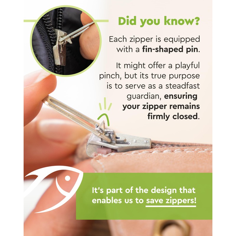 ZlideOn Zipper Pull Replacement - Black, Narrow (L) - Instant