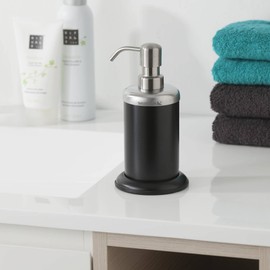 Sealskin Acero Soap Dispenser, Stainless Steel, Black, 9.2 x 10.2 x 17.8 cm
