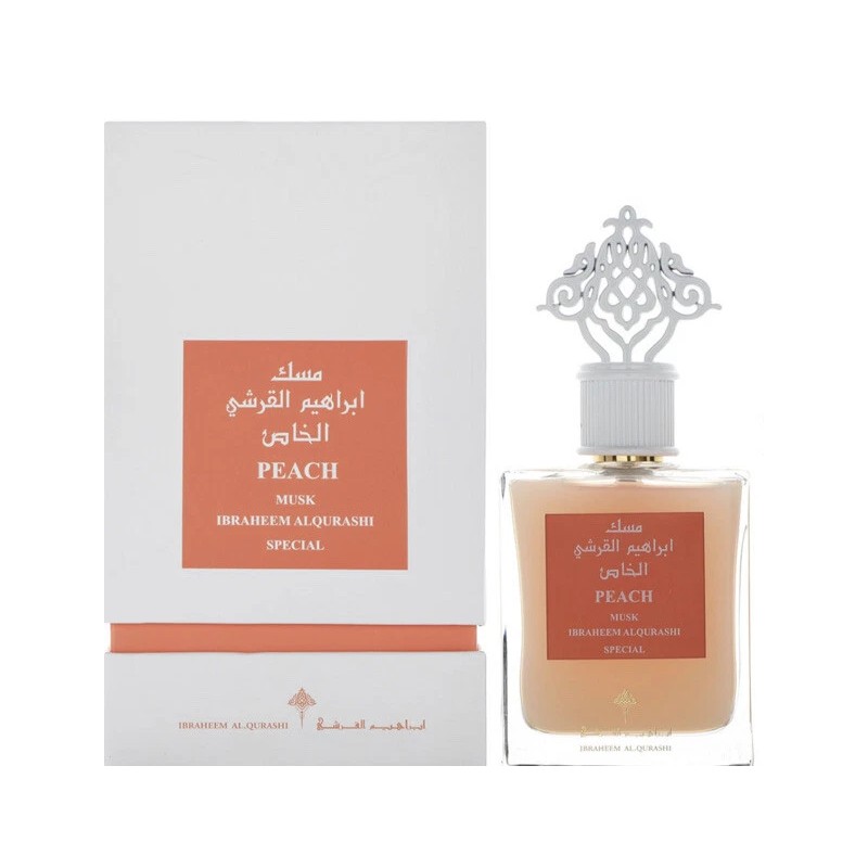 Ibrahim Al qurashi musk spray. 75 ml. ( Peach )مسك