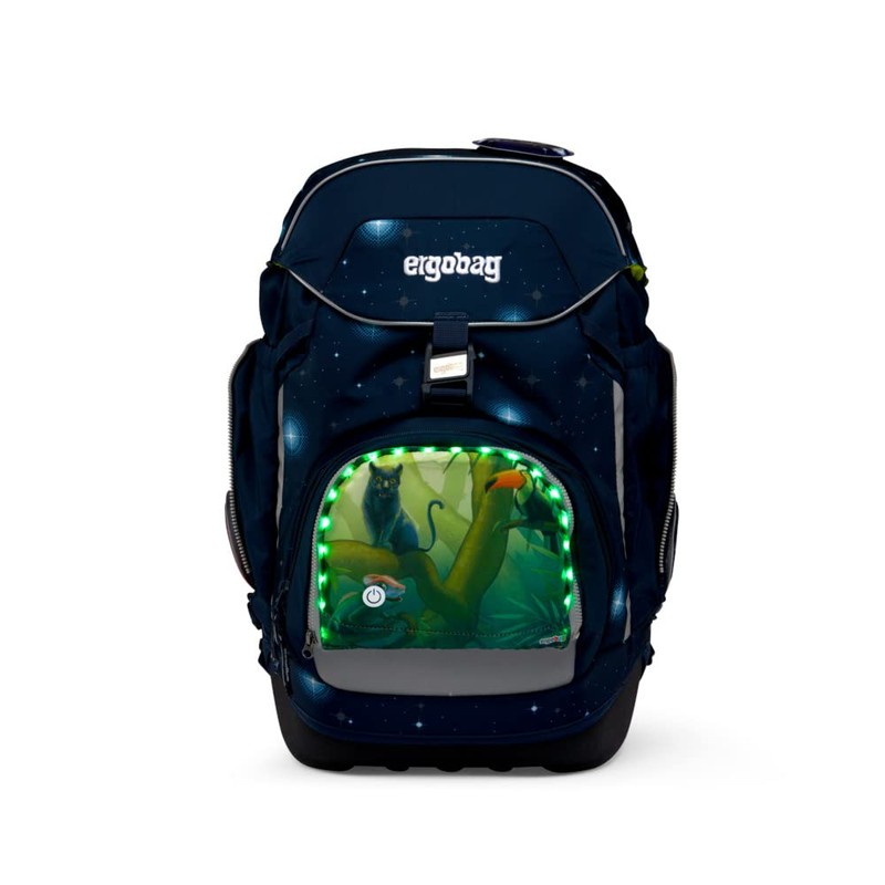 ergobag LED Zippies School Bag Accessory Front Pocket Motif Worlds