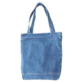 YunZh Canvas Bag Denim Tote Shoulder Handbag Shopping Travel Pockets Reusable Grocery Bags
