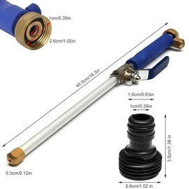 NYEONHRT High Pressure Hose Hydro Nozzle, Watering Sprayer Wand forPressure Washer Gun, Hydro Nozzle with 2 Different Nozzles and Hose Quick Connectors, for Car Washing, Patio Gutter Cleaning