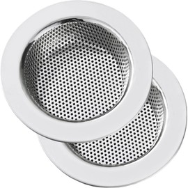 Kitchen Sink Strainer, 11.5 cm Diameter, Stainless Steel with Wide Rim, 2 Pack