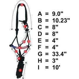 Majestic Ally Poly Braided Patriotic Nose Poly Rope Halter and 10' Matching Lead (Purple)