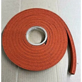 Unbranded 12" x 7/8" x 1/2" High Temp Red Silicone Foam Strip Seal Pad Sold Per Foot