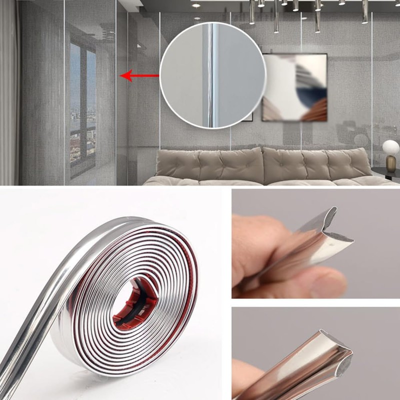 Peel and Stick Wall Molding Trim Self Adhesive L-Shaped Corner