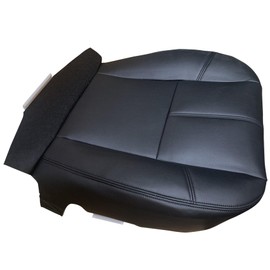 Dunhil Leather Driver Bottom Side Seat Cover for Chevy Avalanche Silverado Suburban Tahoe GMC Sierra Yukon 2007 2008 2009 2010 2011 2012 2013 2014 (Black)