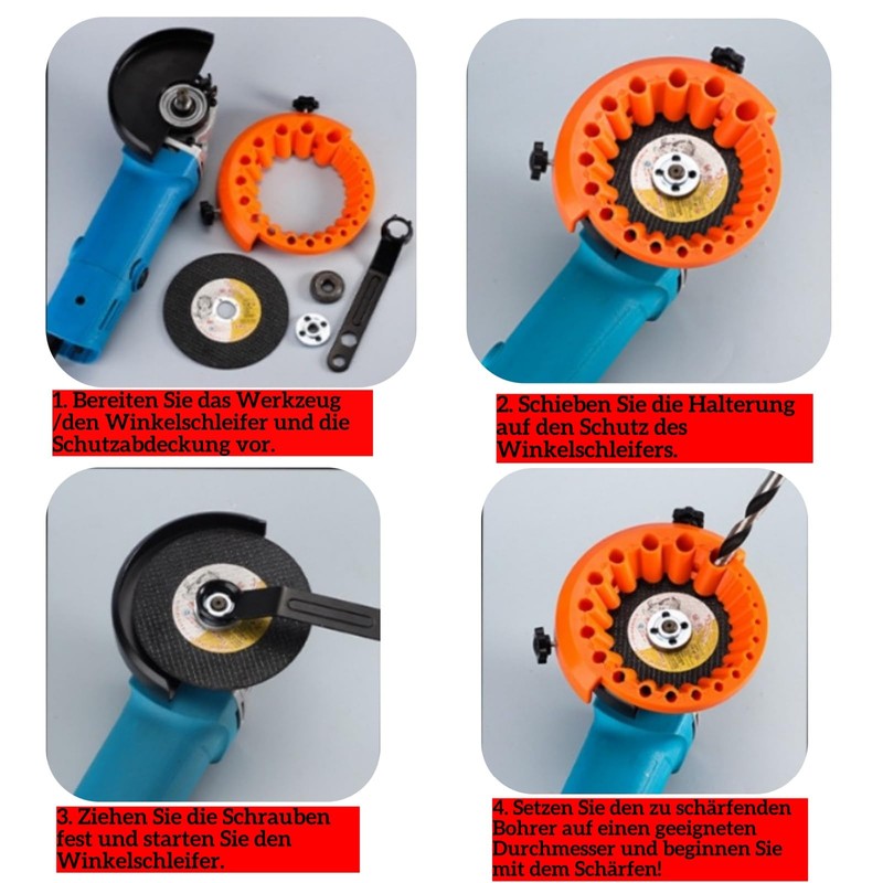 Drill Sharpener Tool, 2025 Upgrade Multi-Purpose Drill Sharpener, 2 to