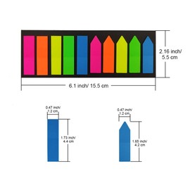 2000 Pieces Page Markers Tabs,Colored Sticky Tabs for Books, Notebooks,Index Tabs,Arrow Page Sticky Flags