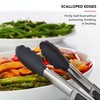 KitchenAid Silicone Tipped Side Locking Tongs, Black, 12 Inch