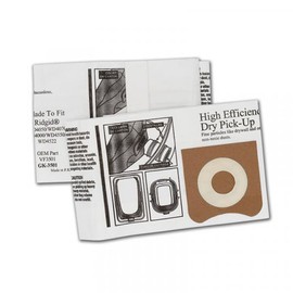 Fits For 2 Ridgid VF3501 3-4.5 Gallon Wet/Dry Vacuum Bags Part # GK-3501, VF3501
