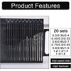 HOHXEN Mini Micro Drill Bit Set (0.3-1.6 mm Shank), Suitable