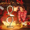 Mayful Modern RGB Table Lamp with LED Spiral Design, Silver