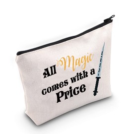 LEVLO Rumplestiltskin's Dagger Cosmetic Make Up Bag OUAT Fans Gift All Magic Comes With a Price Makeup Zipper Pouch Bag For Friend Family, All Magic Comes, Cosmetic Bag