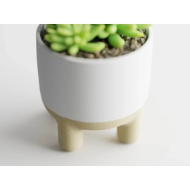 Deco Meet Luma – Modern 3D-Printed Planter with Elevated Base | Customizable Two-Part