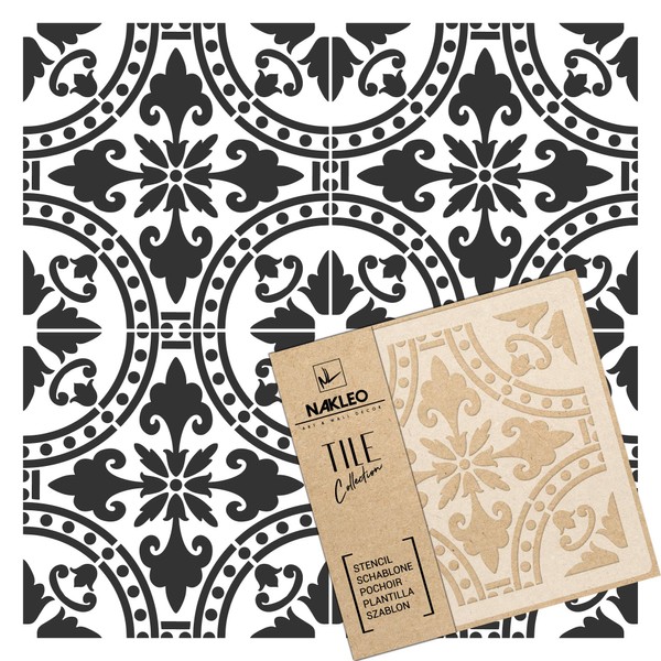 ISNA Reusable Plastic Stencil Tile / Moroccan Geometric / Floor