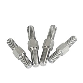 CREAP Left and Right Thread Double End Thread Rod M16 304 Stainless Steel Positive and Negative Thread Bar Stud Bolts Screw(M16x30 Right-4Pcs)