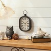NIKKY HOME Small Retro Black Wall Clock, Silent Battery Operated
