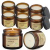 Aottom Citronella Candles - 8 Pack Natural Soy Wax for