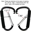 Large Stroller Hooks for Mommy, 2 pcs Carabiner Stroller Hook