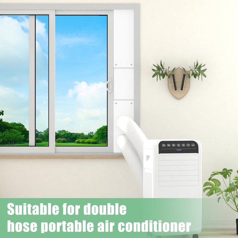 Memrita Dual Hose Portable Air Conditioner Window Seal Kit, 5.9"