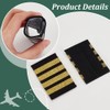 AHANDMAKER 4 Pairs Uniform Epaulettes, 2-Colour Striped Polyester Epaulettes, Pilot