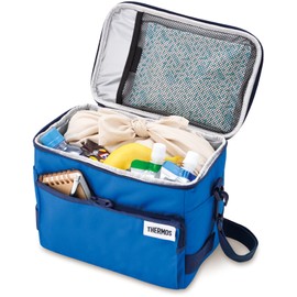 THERMOS Soft Cooler, 5L Blue RFD-005 BL, Cooler Bag, 5-Layer Insulation Structure, Foldable and Compact, Water-Repellent Fabric, Box Type
