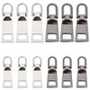 Tosenk Zipper Pulls (12 Packs/2 Sizes/Silver+Black) Zipper Replacement Zipper Chuck