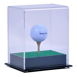 SAFTGARD SUPPLIES Deluxe Acrylic Golf Ball Display Case Holder with Tee