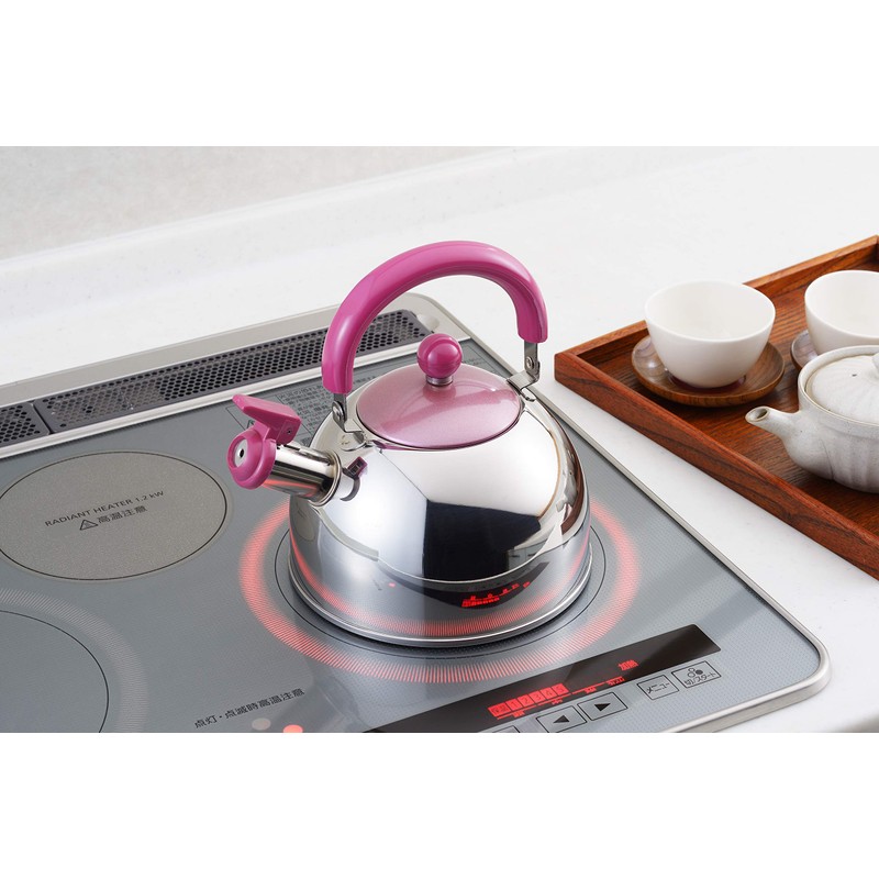 Yoshikawa Wa-Toon SJ1686 BOTAN Whistle Kettle, 0.6 gal (1.8 L)