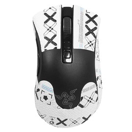NOUKAJU Mouse Grip Tape Full Coverage for Razer DeathAdder Essential Gaming Mouse, Mouse Anti Slip Grip Tape,Self-Adhesive PreCut Sweat-Resistant Professional Mice Upgrade Kit(White)