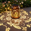 Exteriores Solar Power Lantern Hanging Waterproof Dragonfly Sunflower Light