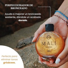 Bronceador Mali | Ingredientes 100% Naturales, Aceite de Coco | Para un Bronceado Dorado | Hidratante, para pieles delicadas | Libre de químicos | 100ml