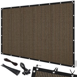 Artpuch Pergola Shade Cover with Grommets 8x12 FT 90% UV Block Outdoor Sun Shade Cloth Privacy Screen for Patio (Customized Available) Mocha