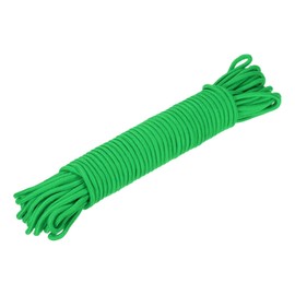 QUARKZMAN Polypropylene Rope Mesh 30 m / 98.5 ft 7 mm Diameter Green for Indoor and Outdoor Camping Washing Line