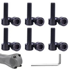 Pack of 12 Bicycle Stem Screws, M5 x 18 mm Bicycle Bolts with Washers, Bicycle Shaft Screws, Cone Head Screw, Bicycle Stem Bolts for Mountain Bike