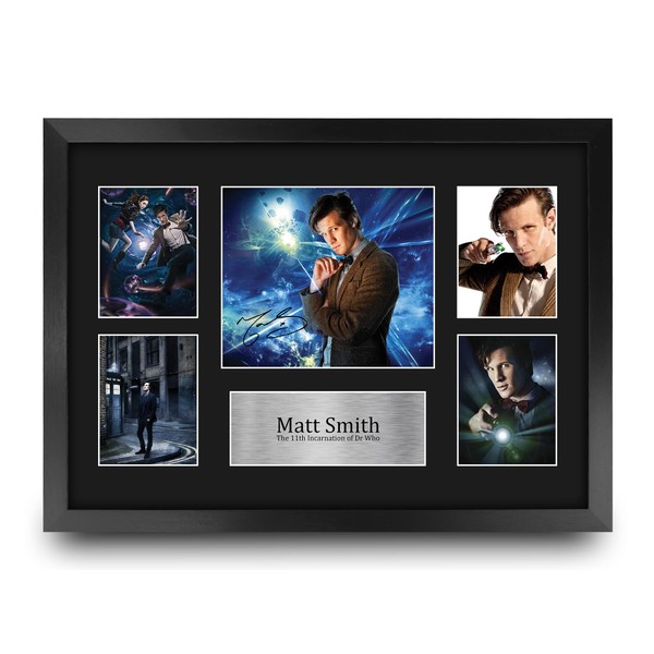 HWC Trading FR A3 Matt Smith Dr Who Gifts Printed Signed Autograph Picture for TV Show Fans - A3 Framed