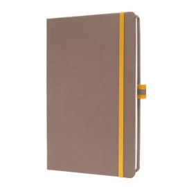SIGEL LS102 Linescape Notebook Squared Approx. A5 Brown Yellow Hard Cover 176 Pages Vegan Sustainable Paper