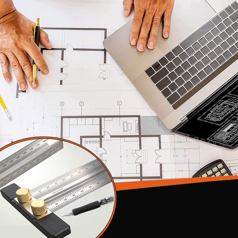 Ultra Accurate Marking T Ruler Stainless Steel Woodworking Scribing T