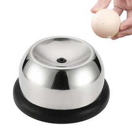 katmerio Eierstecher Eipicker aus Edelstahl mit Schloss Halbautomatische Küche Dining Bar Kochen Werkzeuge Eierstecher für rohe Eier, praktisches Egg Gadget für Einpiksen der Eier, Ca. 5.7 cm